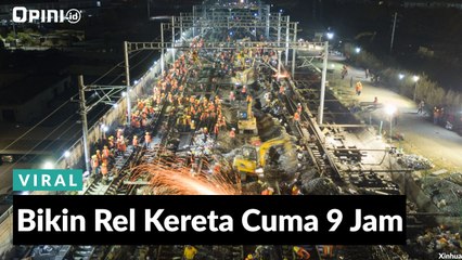 #1MENIT | Bikin Rel Kereta Cuma 9 Jam