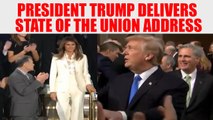US President Donald Trump arrives to deliver his first State of the Union Address, Watch | Oneindia