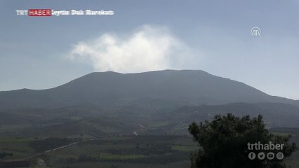 TSK Afrin bölgesindeki Darmık Dağı'nı bombalıyor