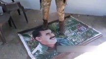 YPG Karargahı Ele Geçirildi, Öcalan Posteri Yere Atılıp Yakıldı