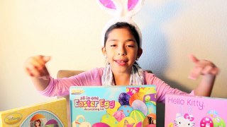 Coloring Easter Eggs with Sofia the First and Hello Kitty Stickers| B2cutecupcakes