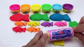 Learn Colors Play Doh Fish Frog Elephant Star Mickey Mouse Hello Kitty Fun Creative for Kids Rhymes