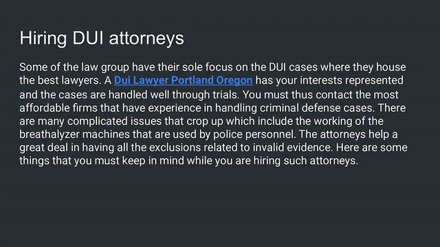 A Dui Lawyer Portland Oregon assists drink driving cases