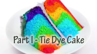 DIY - Trolls Cake Tie Dye batter and Mirror Glaze