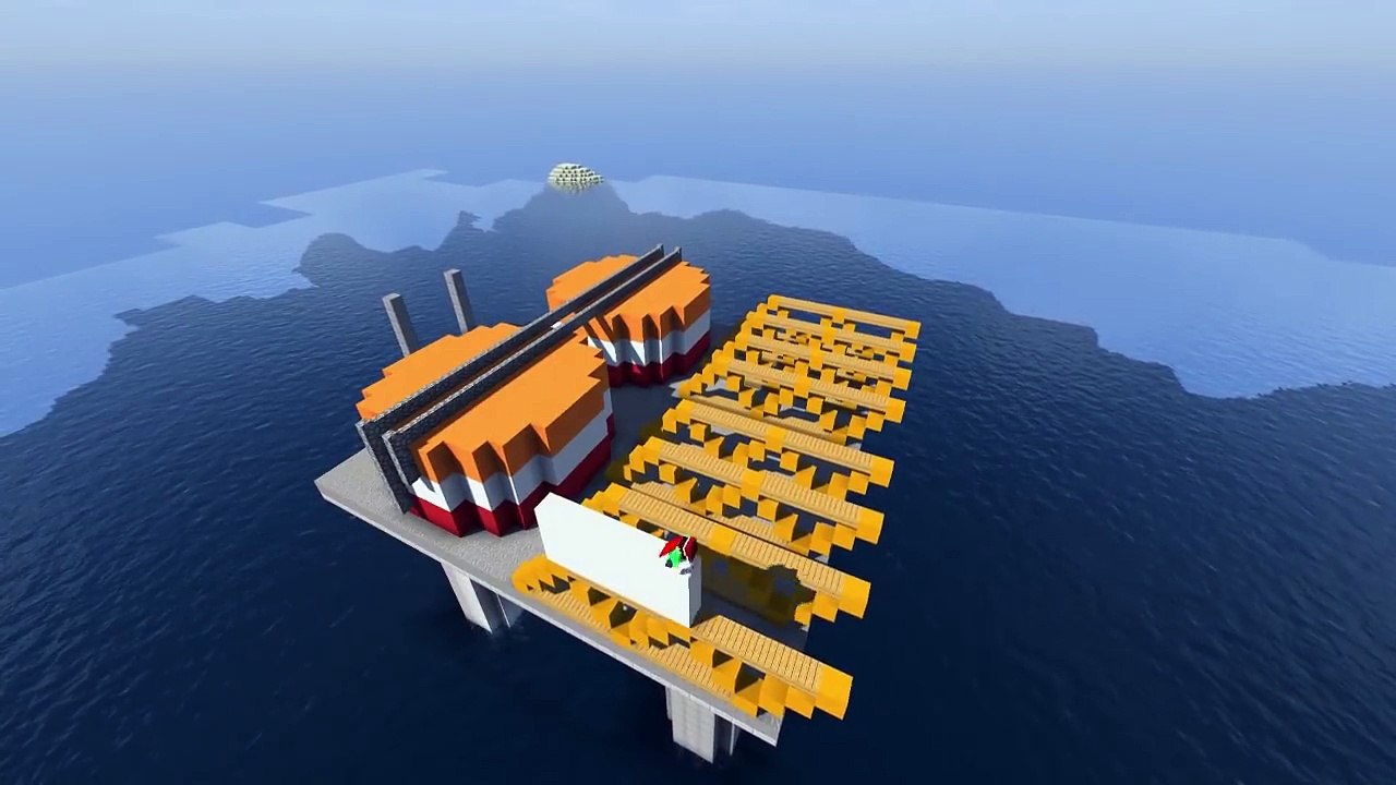 How To Build an Oil Platform in Minecraft (CREATIVE BUILDING) [Oil rig]