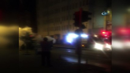 Yeni aldığı otomobili test ederken alev aldı