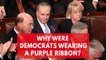 Why Democrats were wearing a purple ribbon at the State of the Union