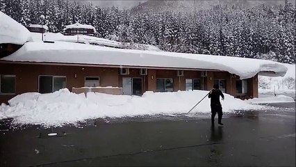 Japan cleaning snow
