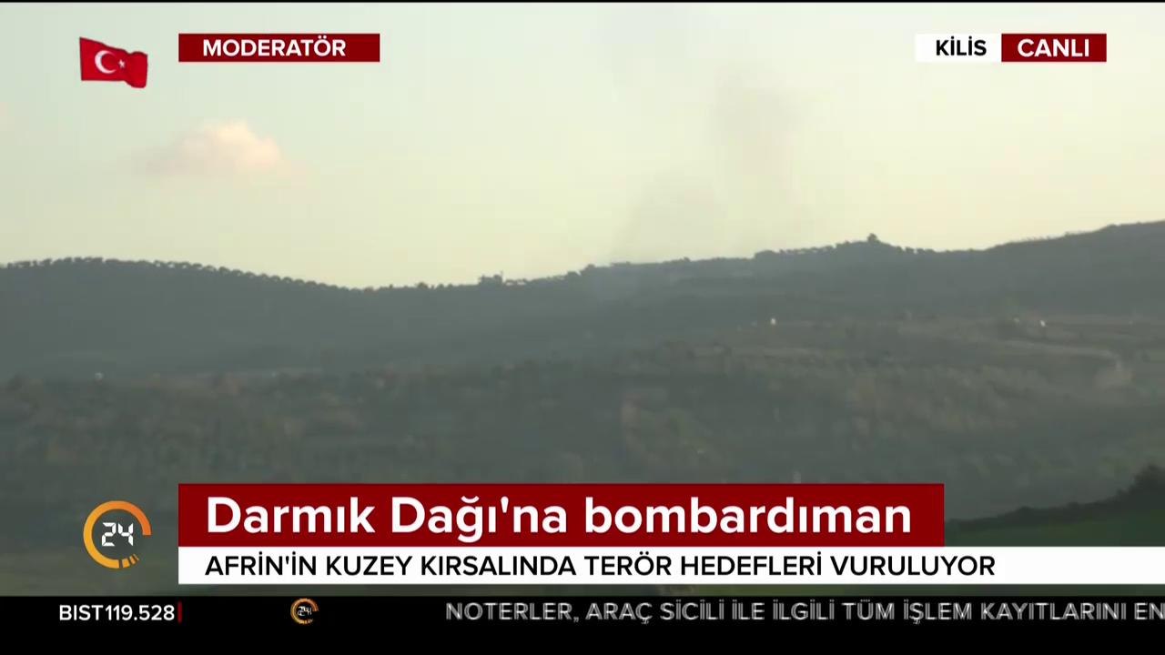 Darmık Dağı'na bombardıman