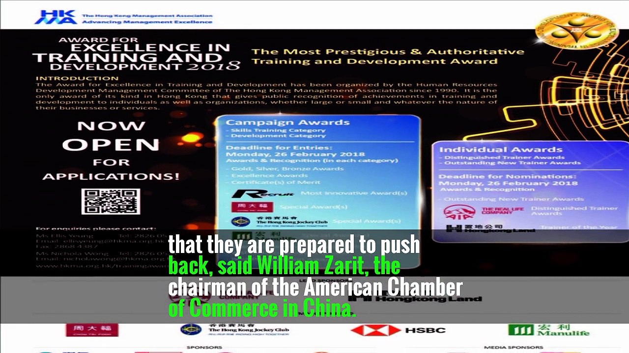 China Could Target U.S. Firms if Trump Levies Tariffs, Group Warns