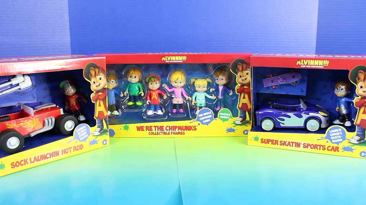 Alvin & the Chipmunks Sock Launchin Hot Rod & Super Skating Sports Car ...
