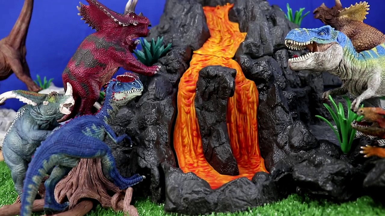 The Volcano Song - ♫ ♪ ♫ Dinosaur Songs for kids - Schleich Giant Volcano Lava T-Rex 42305