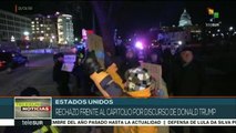 EE.UU.: protestas frente al Capitolio por discurso de Donald Trump