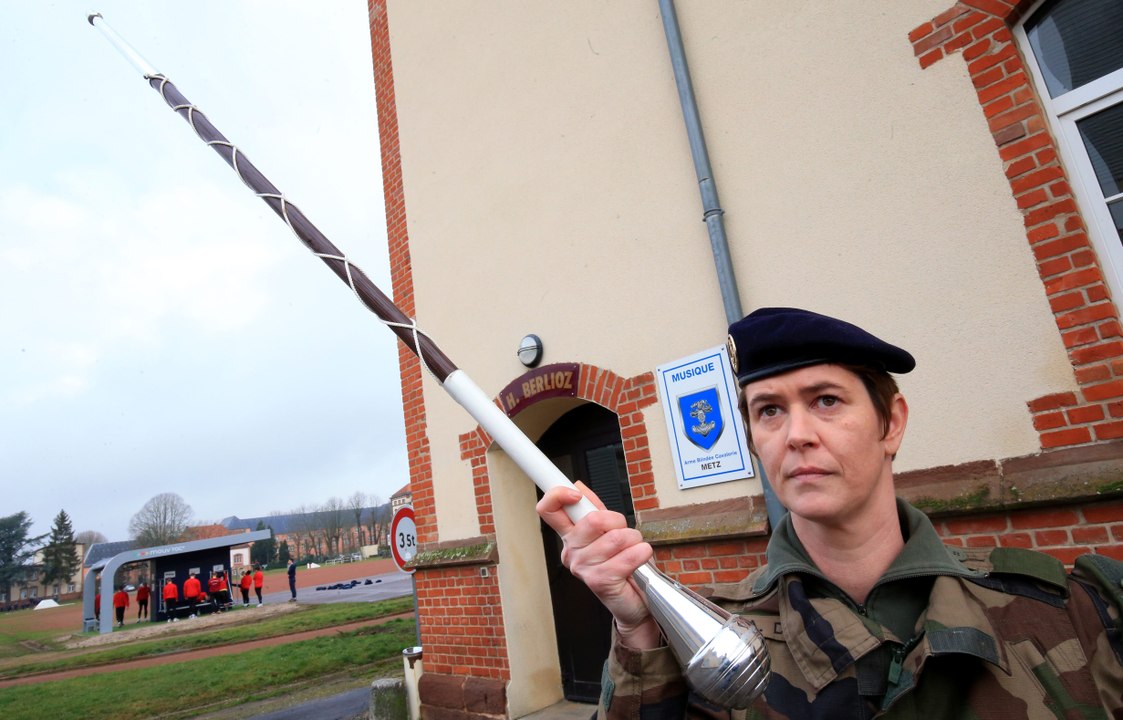 Audrey Denis, tambour major, à Montigny-lès-Metz