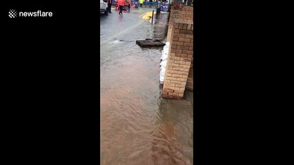 Major flooding in West London's Shepherd's Bush