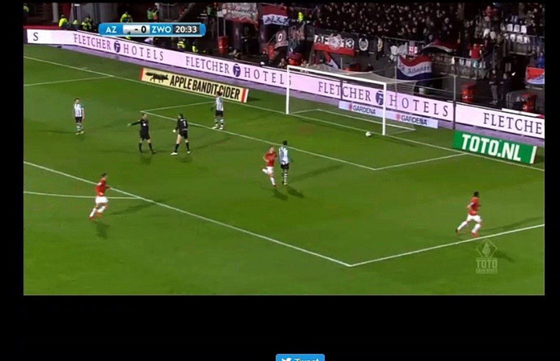 Amazing  Goal Weghorst W. (1:0) AZ Alkmaar vs PEC Zwolle