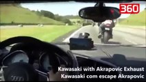 Gara me shpejtësi të lartë në autostradë, 2 motorrët nuk... (360video)