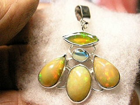 Sterling Necklace Bumblebee with Ethiopian Opal Ebay