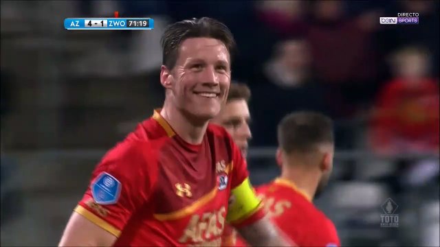 4-1 Wout Weghorst Goal Holland KNVB Beker Quarterfinal - 31.01.2018 AZ Alkmaar 4-1 PEC Zwolle