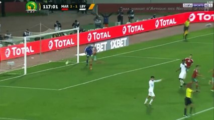 الهدف الثالث للمنتخب الوطني في مرمى ليبيا عن طريق وليد الكرتي