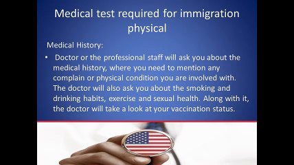A brief description about the required Medical tests