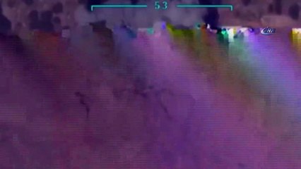 Darmık Dağı'nda üzerinde terörist başı Abdullah Öcalan'ın resmi olan sığınak böyle bombalandı