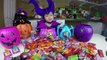 Evil Maleficent Big Halloween Candy Bucket Surprise Egg Toys Opening Disney Frozen Elsa Kids Video