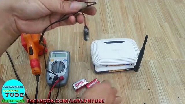 Chế Pin 9v Cho Modem Wifi Dùng Khi Mất Điện - Pin 9v For Modem Wifi.