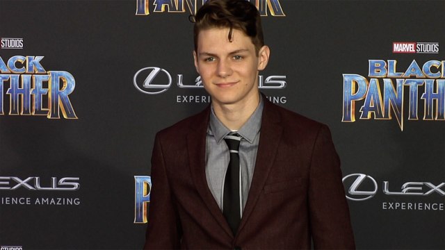 Ty Simpkins Black Panther World Premiere Purple Carpet