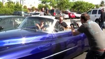 French Elvis Johnny Hallyday Takes His Cadillac Convertible To Get Groceries In Beverly Hills [2010]
