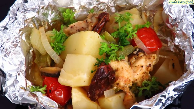 УЖИН БЫСТРО И ВКУСНО ИЗ КАРТОШКИ И МЯСА. Все попросят еще! | TASTY Baked Potato And Chicken recipe