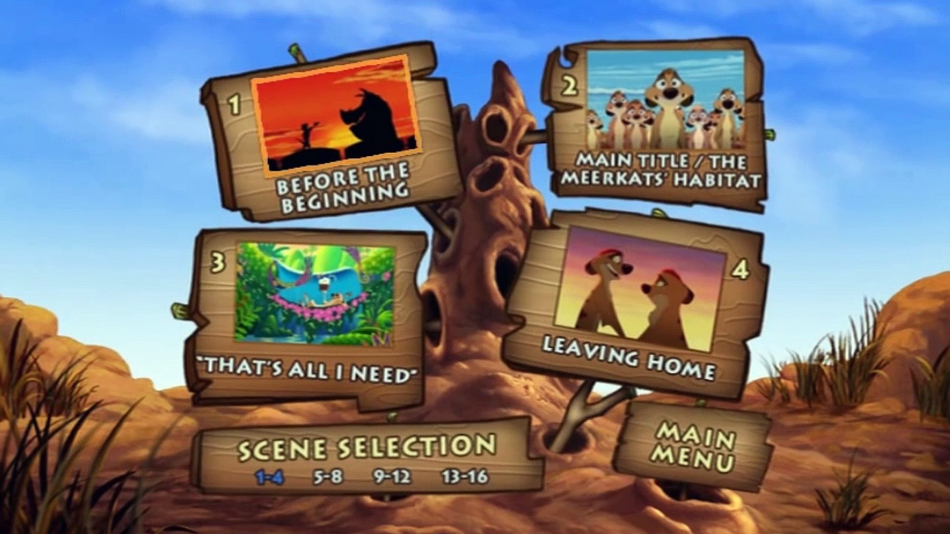 The Lion King 1 1 2 04 Dvd Menu Walkthrough Timon And Pumbaas Virtual Safari 1 5 Video Dailymotion