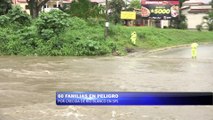 60 familias en peligro por crecida del Rio Blanco en San Pedro Sula