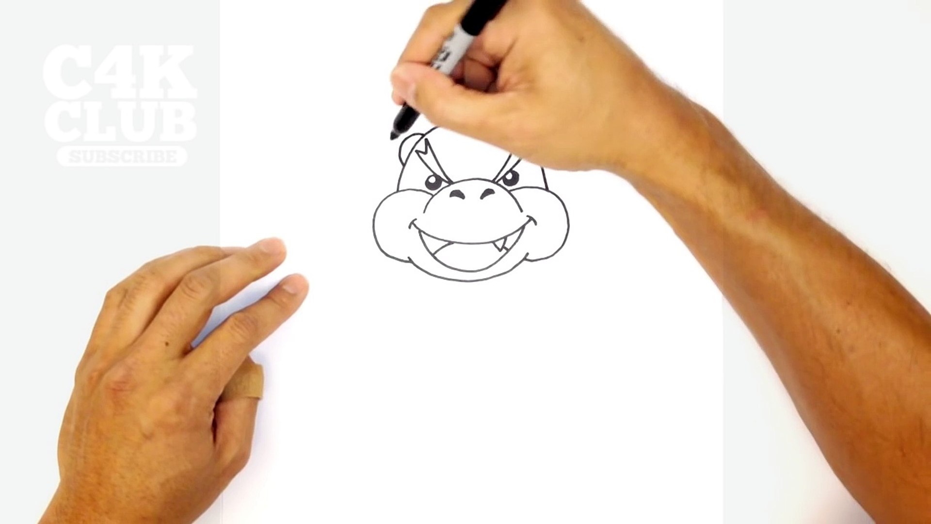 how to draw bowser jr face