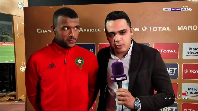 تصريح أيوب الكعبي نجم المباراة عقب نهاية نصف نهائي الشان بين المغرب و ليبيا