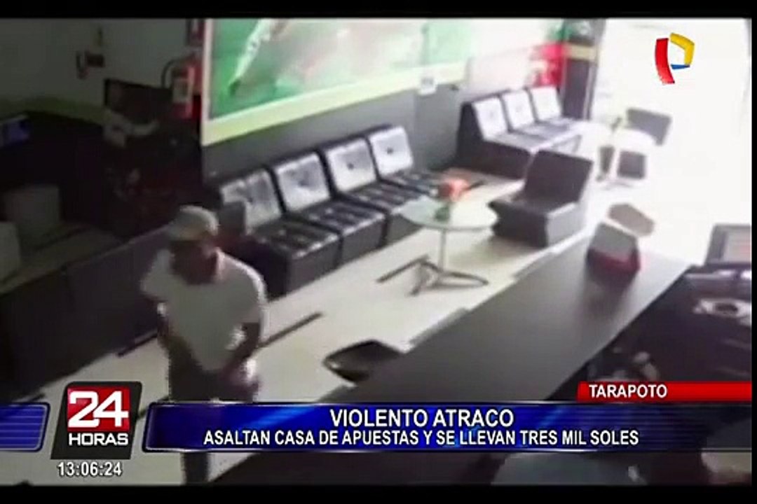 Tarapoto: asaltan casa de apuestas y se llevan 3 mil soles