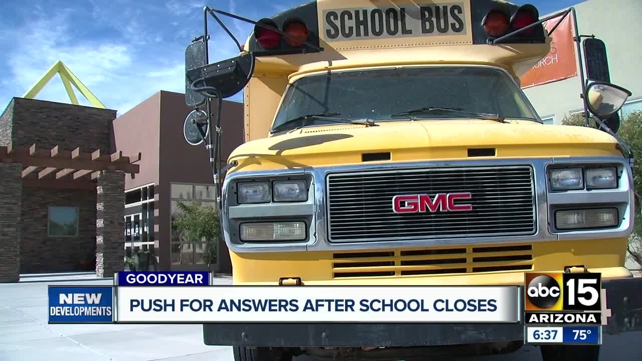Why did Goodyear charter school suddenly shut down?