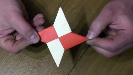 СЮРИКЕН Летающий / Оригами из бумаги - Paper Ninja Star