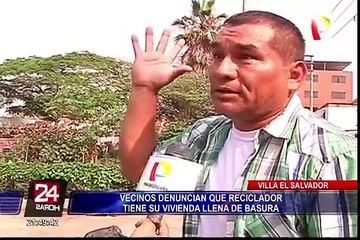 VES: vecinos denuncian que reciclador tiene casa llena de basura