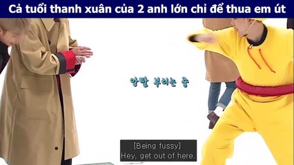 Cười đau bụng với các chàng trai BTS lầy lội chơi kéo co: Jin thua sấp mặt trước em út Jungkook