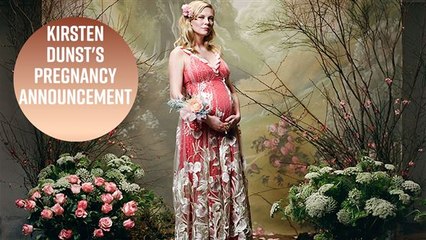 Kirsten Dunst reveals baby bump in Rodarte campaign