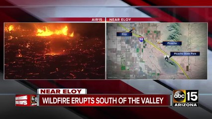 Wildfire breaks out south of the Valley