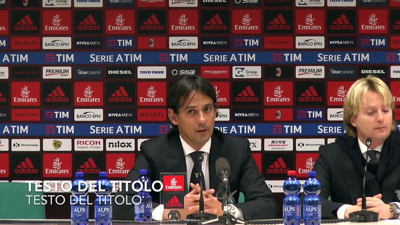 Milan-Lazio, Inzaghi in conferenza stampa