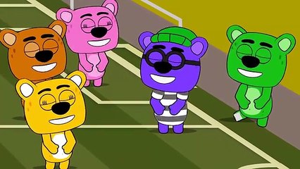 Mega Gummy Bear Family Babies Playing Soccer Funny Eps Cartoon Animation