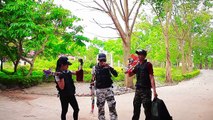 Superhero ion Police Girl Nerf guns SWAT & Hero Man hostage rescue Nerf war