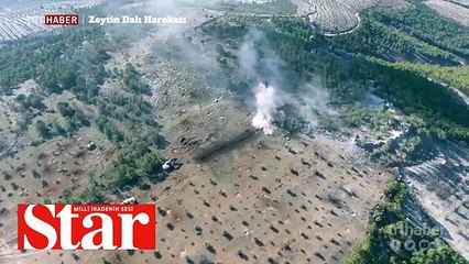 Teröristlerin vurulma anı drone kamerasında!;