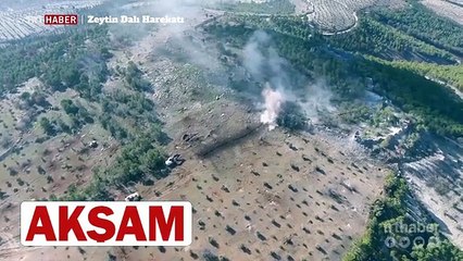 Teröristlerin ateş altına alındığı o anlar drone kamerasında