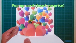 Pop up card (heart surprise) - learn how to make a greeting card with bursting hearts - EzyCraft