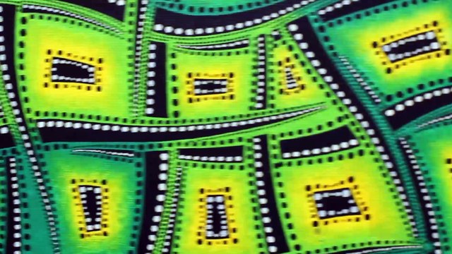 Peinture contemporaine : Mouvements de couleurs verdoyantes.