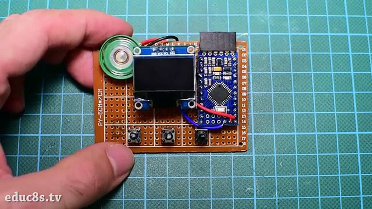 Arduino Digital Pet toy with a white OLED Display (Tamagotchi Clone)